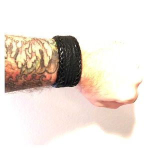 Shark skin leather cuff
